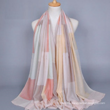China new design promotional price plain printed voile scarf factory